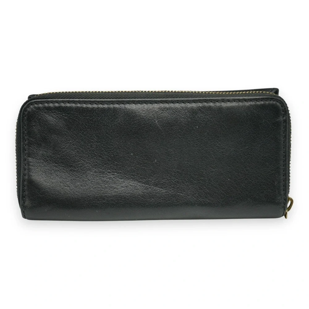 FOSSIL JORI FLAP CLUTCH Women's Black Leather Wallet  8
